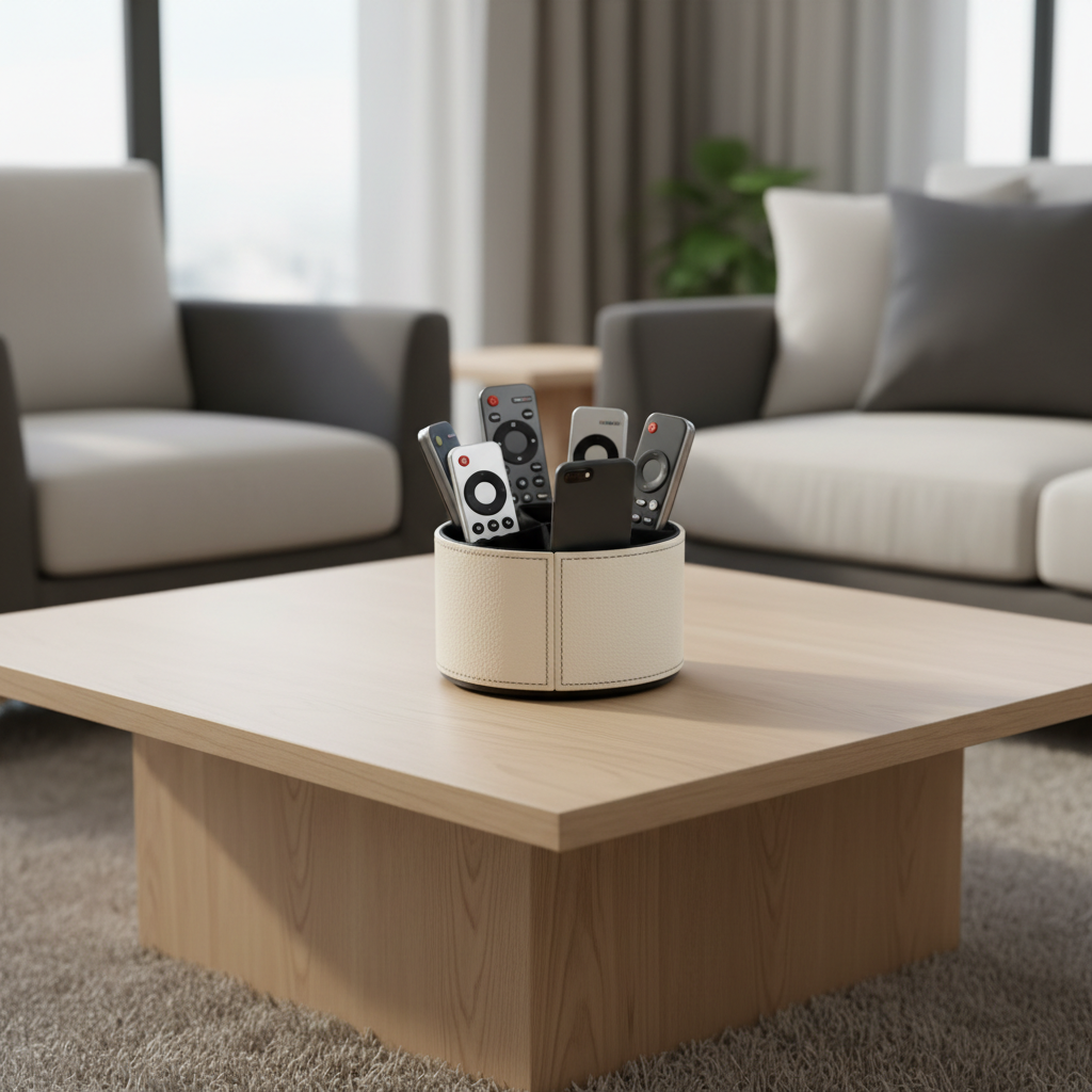 Bulky Remotes In, Surface Clutter Out: What Newer Rotating Remote Control Caddies Traded Away