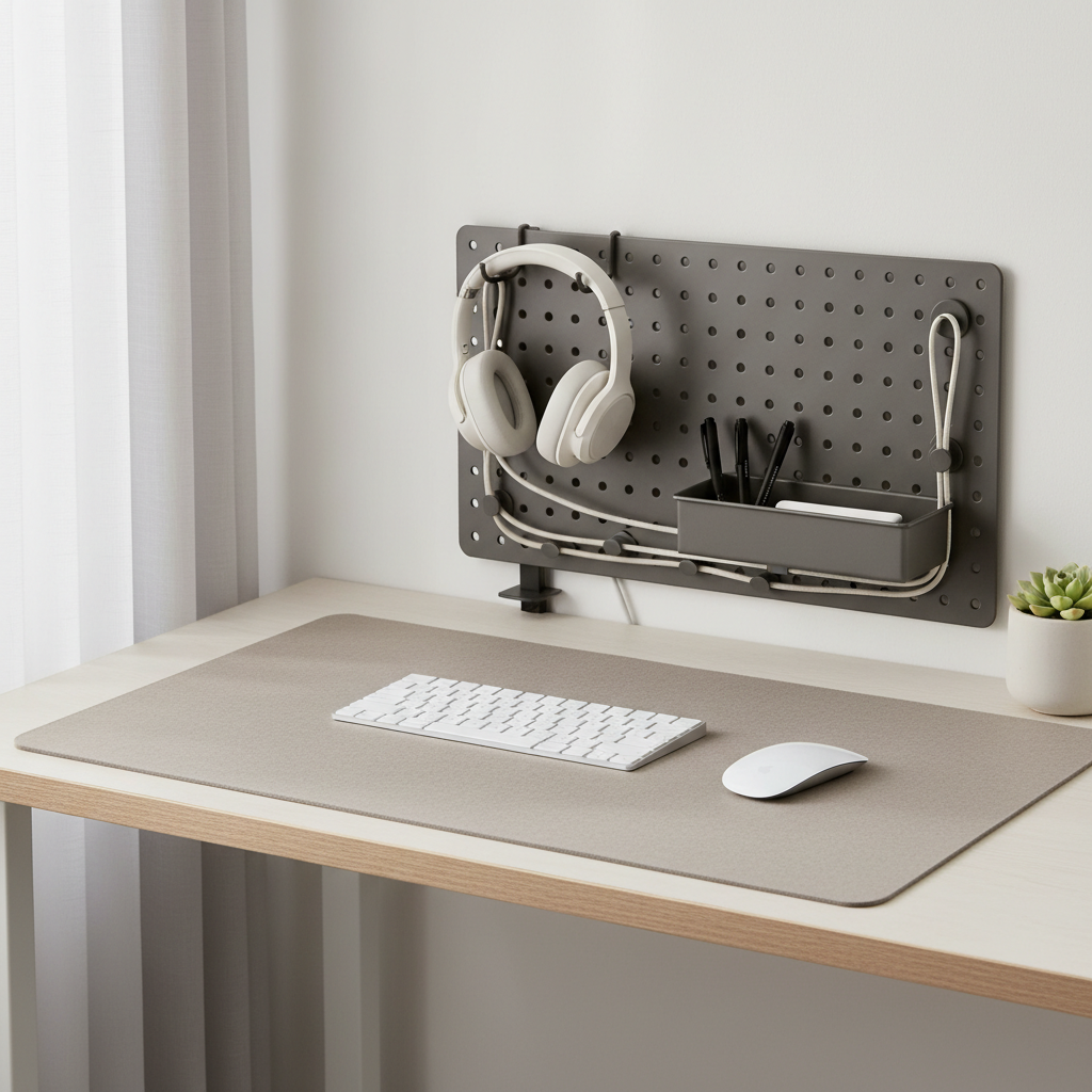 Cluttered Desk Surfaces in Small Setups: Fix the Vertical Space, Skip the Wall Mounting