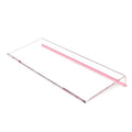 Ergonomic Computer Keyboard Stand - Clear Acrylic Keyboard Riser Tilted Keyboard Holder Keyboard Tray with Lightpink Non-Slip Strip for Easy Typing at Home School Office Desk Accessories