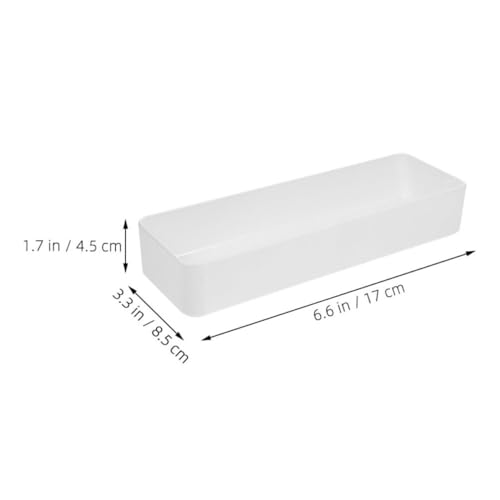 2pcs White PP Drawer Organizer Divided Cutlery Container - view 2