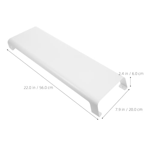 Aluminum Alloy Monitor Riser Stand with Storage for Desk Setup White - view 2