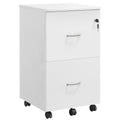 2-Drawer File Cabinet, Small Rolling, Locking, Printer Stand