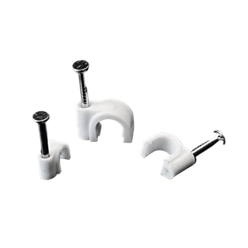 100pcs Round Steel Nail Cable Clamp