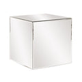 Collection Mirrored Finish Silver Cube Table Centerpiece, Showpeice Coffee Table, Home Decor Accessories Furniture for Bedroom, Livingroom, 16 x 16 x 16 Inch