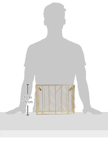 Hanging File Desk Organizer, Wire Metal, Gold Finish, 8.5" x 11' - view 6