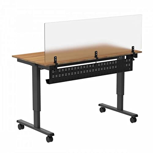 Stand Up Desk Store Under Desk Cable Management Tray Black Horizontal Computer Cord Raceway and Modesty Panel (Black, 51") - view 2
