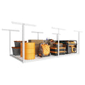 4x8ft Overhead Ceiling Garage Storage Rack, 750LBS Capacity, White