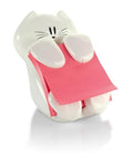 Note Dispenser, White Cat Design, 1 Dispenser, 1 Pad, 45 Sheets