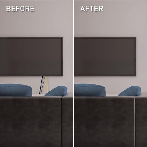 Legrand - Cord Cover with Grommets, Wall Mount TV Cord Hider, 2 Pack CCA62W - view 2