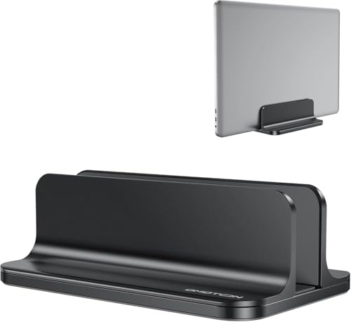 Vertical Laptop Stand Holder, Adjustable Dock for MacBook, Black