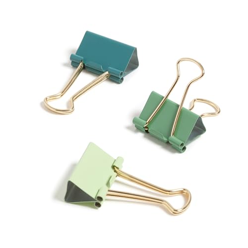 Office Accessory Kit, Office Supplies, Includes 1 Sticky Note pad, 35 Gold Paper Clips, 20 Sphere Push pins, 3 Succulent Magnets and 6 Medium Binder Clips, Succulent Garden - view 4