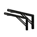 CLT 20" Black Folding Shelf Brackets Max. Load 440 lb, Heavy Duty DIY Wall Mounted Shelf Bracket Space Saving for Table Work Bench, Pack of 2