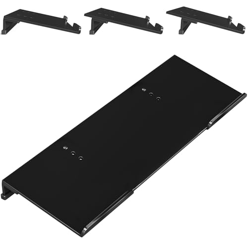 Computer Keyboard Stand for Desktop - 6-Level Height Adjustable Acrylic Keyboard Riser Non-Slip Ergonomic Key Board Tray Holder for Home School Office Desk Accessories, Black