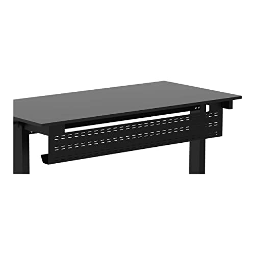 Stand Up Desk Store Under Desk Cable Management Tray Black Horizontal Computer Cord Raceway and Modesty Panel (Black, 51")