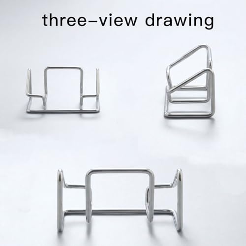 2 Pack Silver Metal Business Card Holder, Desk Card Stand for Office Home - view 3