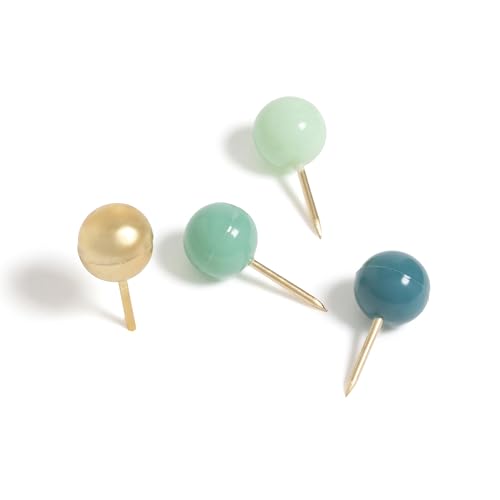 Office Accessory Kit, Office Supplies, Includes 1 Sticky Note pad, 35 Gold Paper Clips, 20 Sphere Push pins, 3 Succulent Magnets and 6 Medium Binder Clips, Succulent Garden - view 5