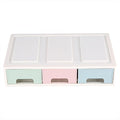 Desktop Drawer Organizer Desktop Office Storage Box Container with Craft Office Items Cosmetic(Single Layer Three Drawers)