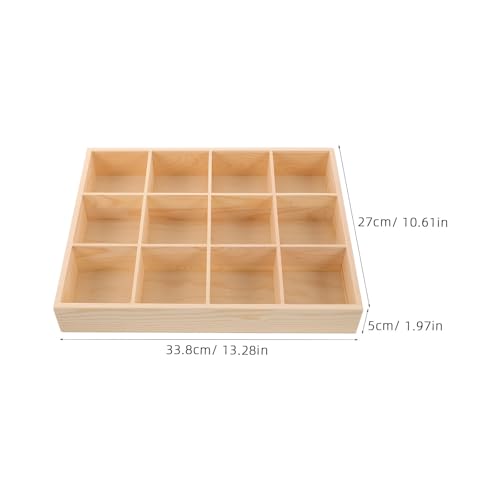 Wood 12 Compartment Drawer Organizer for Socks and Underwear - view 2