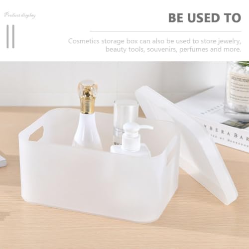 3pcs Makeup Storage Box with Lid, Compartmentalized Cosmetic Organizer - view 3
