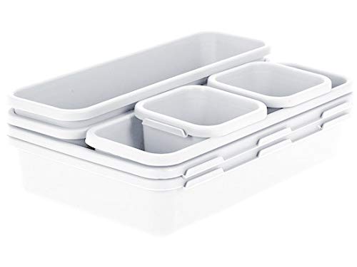8pc Interlocking Drawer Organization System - White - view 4
