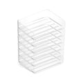 Side-Load Stackable Plastic Letter Tray, Clear, 6-Pack