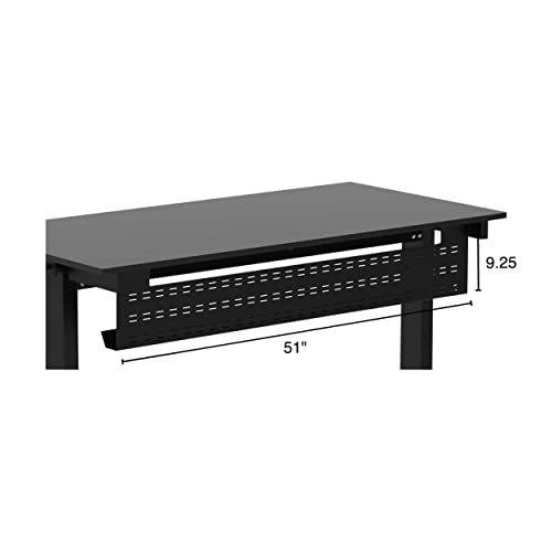 Stand Up Desk Store Under Desk Cable Management Tray Black Horizontal Computer Cord Raceway and Modesty Panel (Black, 51") - view 6