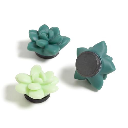 Office Accessory Kit, Office Supplies, Includes 1 Sticky Note pad, 35 Gold Paper Clips, 20 Sphere Push pins, 3 Succulent Magnets and 6 Medium Binder Clips, Succulent Garden - view 3
