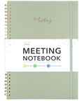Meeting Notebook for Work, 140 Pages, Green