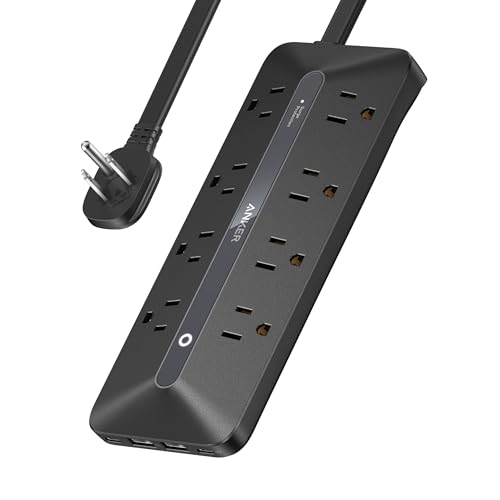Power Strip, 900J Surge Protector, 35W Max