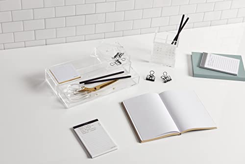 Stackable Acrylic Desk Organizer with Lid, Clear, 1 Count - view 5