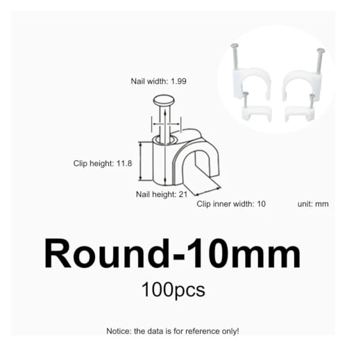 100pcs Round Steel Nail Cable Clamp - view 2