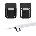 4pcs Mini Keyboard Riser, Self-Adhesive Portable Small Laptop Tilt Stand Zinc Alloy Lifter Feet Foldable & Invisible Computer Notebook Holder Leg Lift Accessories for Desk (Black)