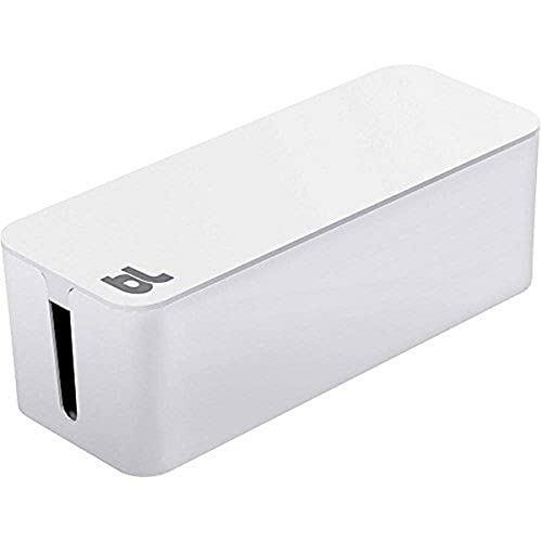 CableBox cable organizer hides messy, loose, tangled cables White color (CB01WH)