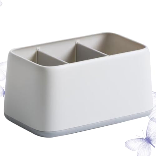 Remote Control Storage Organizer, 3 Compartment Desktop Box for Small Items - view 7