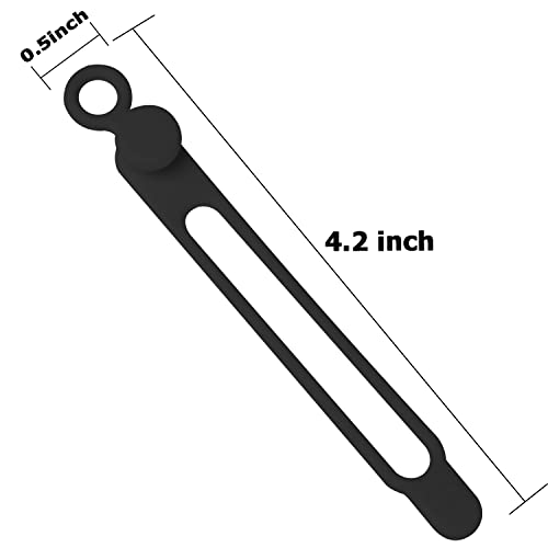 Silicone Cable Ties, Cord Organizer Cable Management(16Pcs-Black) - view 2