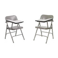 Ralph Premium Steel Folding Chair Bundle with Right & Left Handed Tablet Arms, 500lb Capacity