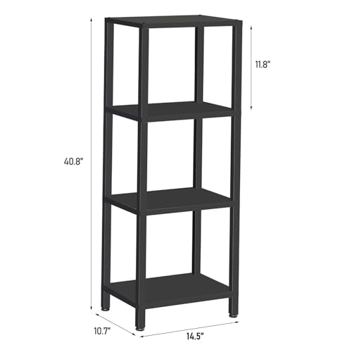 Bookshelf, 4-Tier Small Narrow Book Shelf for Small Space - view 2