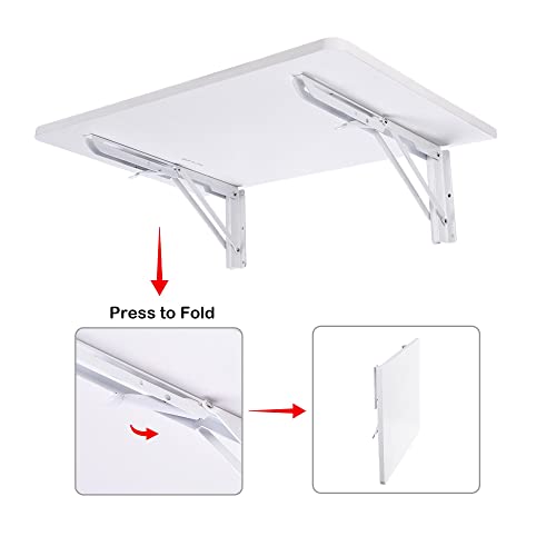 Wall Mounted Folding Desk 72 Inch 3 Pack Floating Drop Leaf Bar - view 5