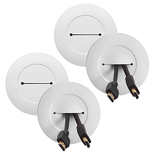 Legrand - Cord Cover with Grommets, Wall Mount TV Cord Hider, 2 Pack CCA62W