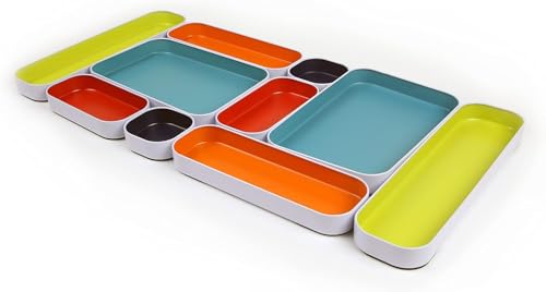 Metal Drawer Organizer Tray Set, 10-Pc (Assorted)