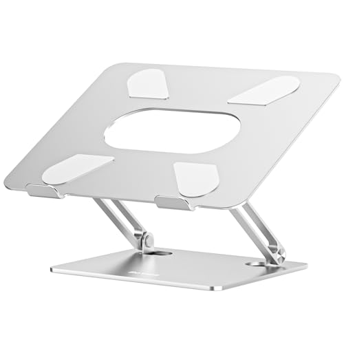 Laptop Stand, Adjustable Multi-Angle Riser, Up to 17 Inches, Silver