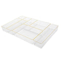 Kerry Stackable Desk Drawer Organizers, Clear/Gold, 8-Pack