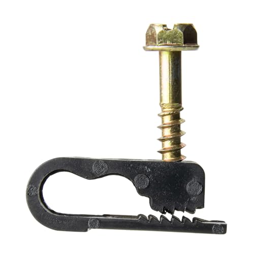 Dual Cable Flexible Screw Clips (Pack of 100 / Black)