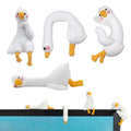 Mini Resin Desk Goose Decor, 4 Pcs, Cute Goose Figurines Set