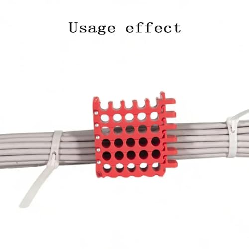 Hinged Data Cable Guide for Clearly Separated Cord Paths, Red - view 7