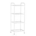 4 Tier Standing Shelf Units for Kitchen Storage Rack, White