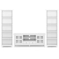 Acadian TV Stand and Bookcase in White (Set of 3)
