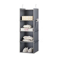 Hanging Closet Organizer and Storage for Clothes, 4-Shelf, Grey