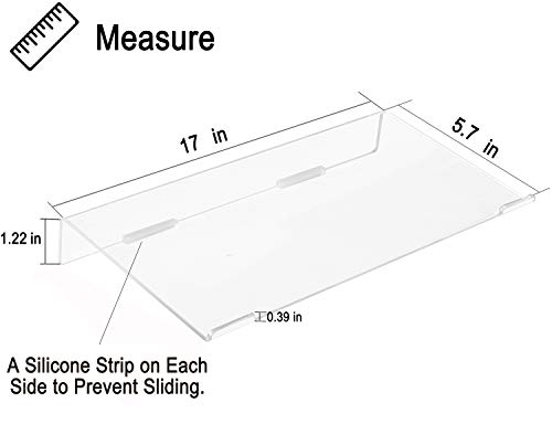 Computer Keyboard Stand, Clear Acrylic PC Keyboard Holder Stand Tilted Computer Keyboard Stand, Keyboard Riser for Ergonomic Easy Typing, Keyboard Stand for Office Desk, Home, School - view 3