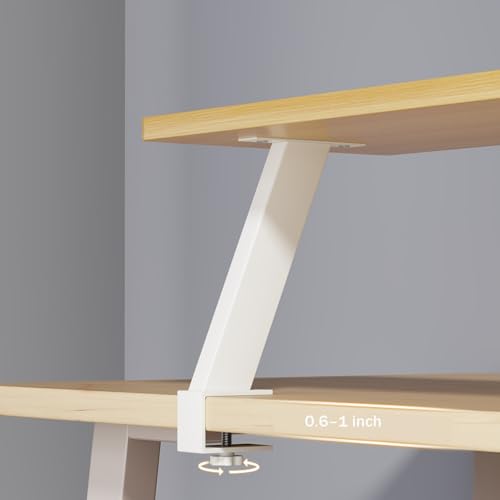 Desktop Clip-On Shelving Unit, 32in Single-Tier Overhead - view 4